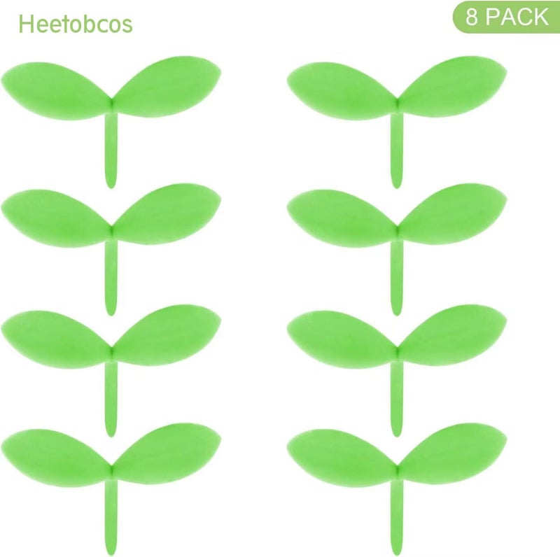 Heetobcos YKING Sprout Little Green Bookmarks Silicone Grass Buds Creative Green Bookmarks  Gifts for Book Lovers Reading  Set of 8 - Image 2